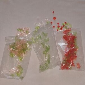 Assorted Floral and Leaf Beads